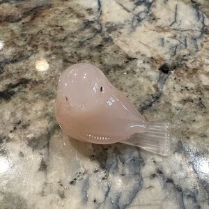 Italian Pink Murano Glass Bird Sculpture, 1960s